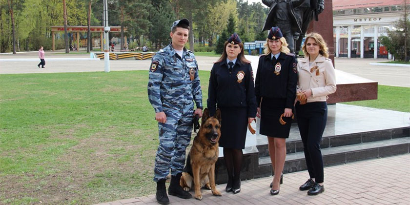 Полицейские города Жуковский присоединились к акции «Георгиевская ленточка»