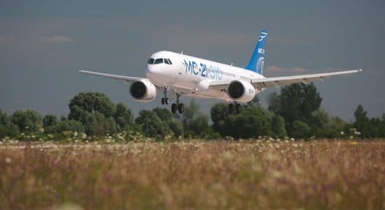 МС-21-310 c двигателями ПД-14 в Жуковском