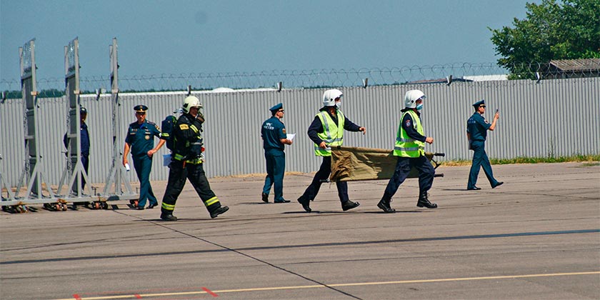учения по ликвидации ЧС на объектах МАКСа